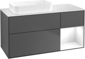 V&B Waschtischunterschrank Finion in Anthrazit, Breite: 120 cm, Tiefe: 60 cm - Bild 1