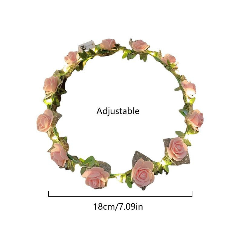 HappySmile LED Blumenkranz Haarband, Damen - Bild 2