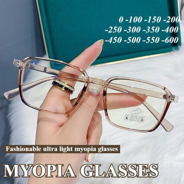 Korrektionsbrille für Frauen, quadratisch, Vollrand, Kunststoff, transparent - Bild 1
