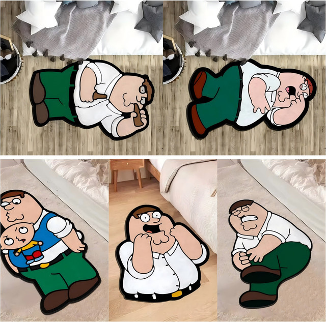 VIKAMA Cartoon-Charakter Teppich mit Kinder-Motiv in Mehrfarbig, geräuschreduzierend, ideal als Fußmatte für Flur oder Badezimmer - Bild 1