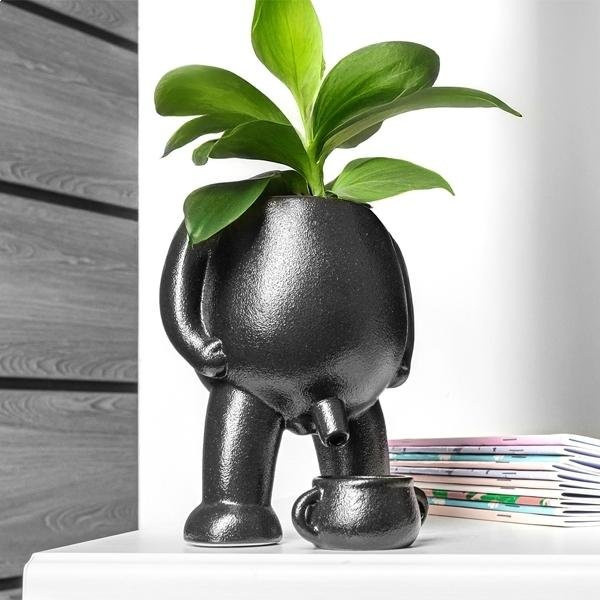 Keramischer Blumentopf mit Wasserauffangbecken von Eurowebbiz - Bild 1
