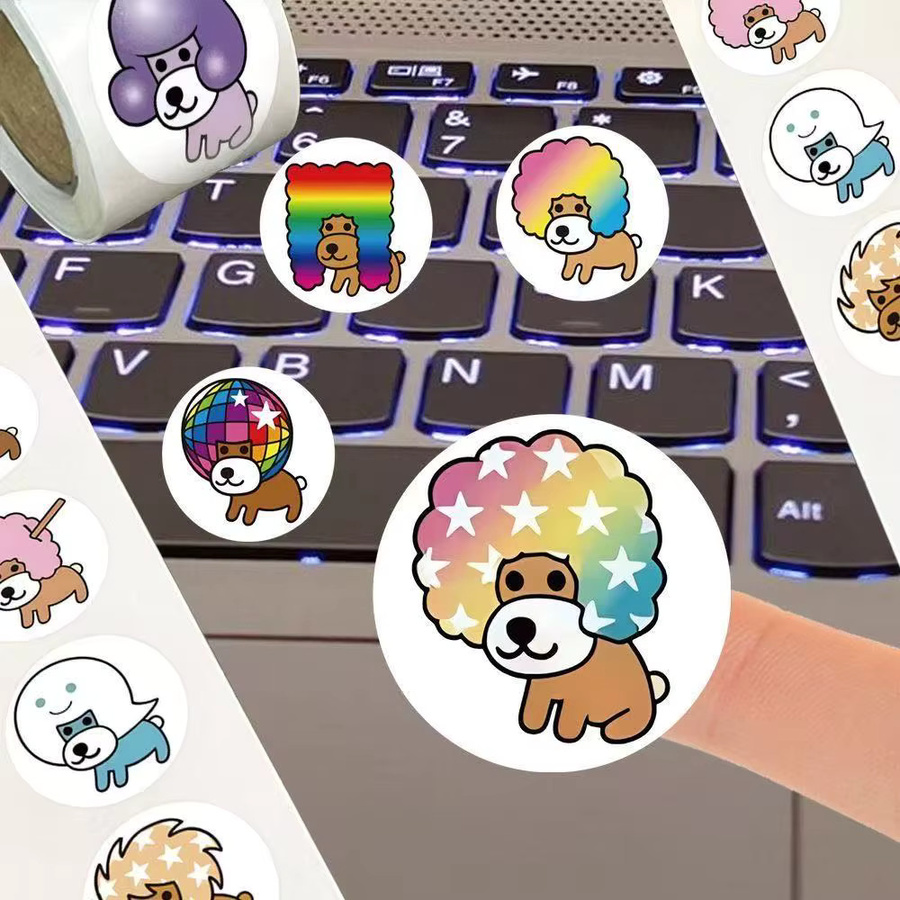GOGOTU Hunde-Afro-Cartoon-Aufkleber, Dekoration, multicolour - Bild 3