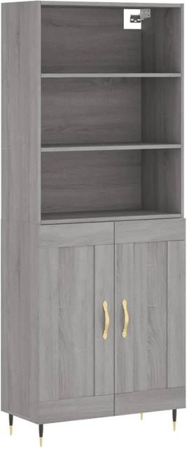 vidaXL Highboard Grau Sonoma, B/T/H: 69,5 x 34 x 180 cm - Bild 1