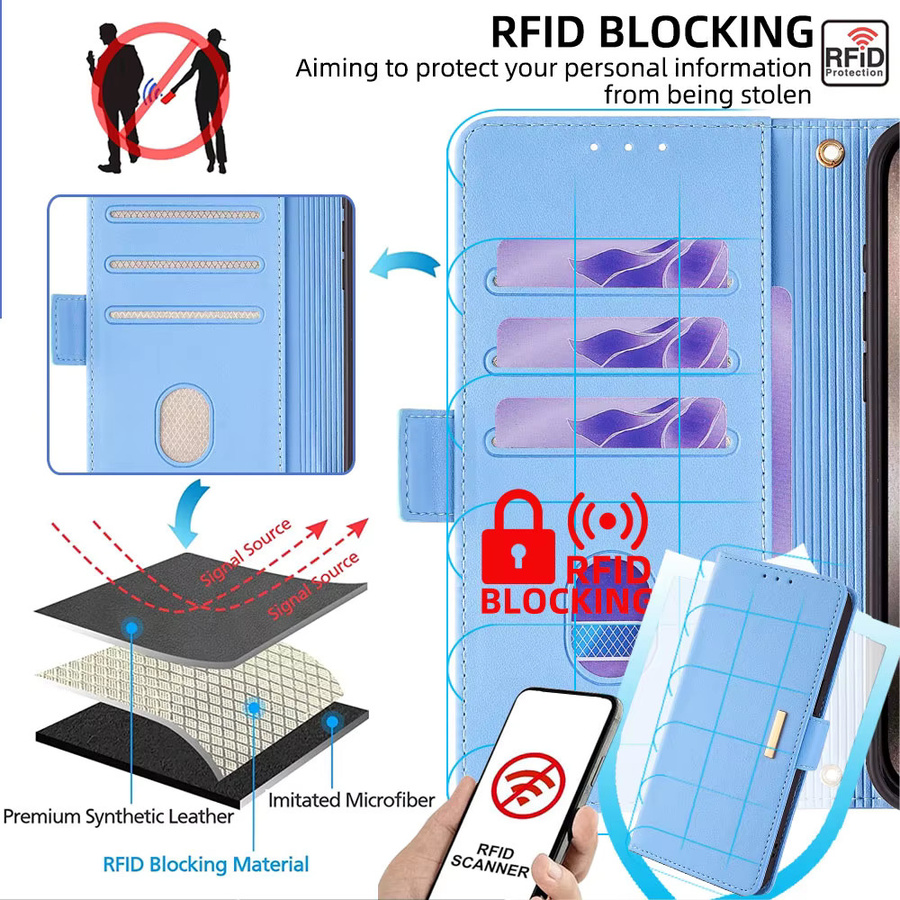 Vivo Wallet Case Flip-Handyhülle aus PU-Leder mit Magnetverschluss in Lila für Vivo X300 FE X300 Pro X100 X200 Pro mini X200 FE X200 Ultra - Bild 3