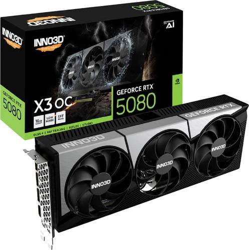 INNO3D GeForce RTX 5080 X3 OC Grafikkarte, 16 GB GDDR7, PCIe x16, Schwarz - Bild 4
