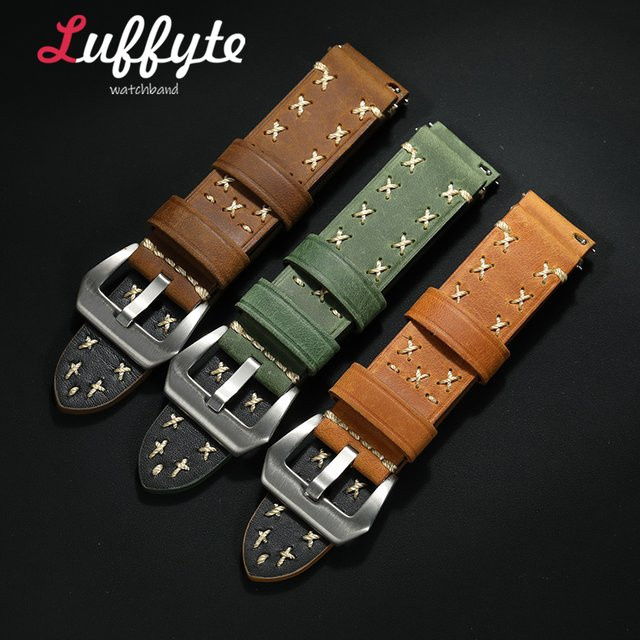 Uhrenarmband luffyte Leder, Vintage, Herren - Bild 1