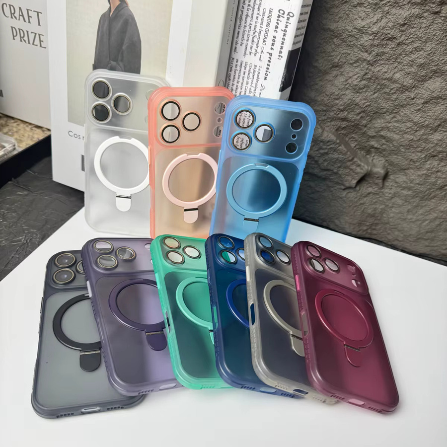 MagSafe Magnetische Schutzhülle für iPhone 11 bis iPhone 17 Pro Max mit Kameraschutz und kabelloser Ladefunktion in Matt Klar und Grün - Bild 2