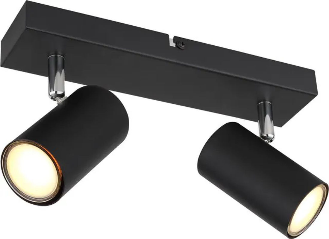 GLOBO Lighting Wand- und Deckenspot ROBBY in Schwarz aus Metall mit GU10 Fassung - Bild 1