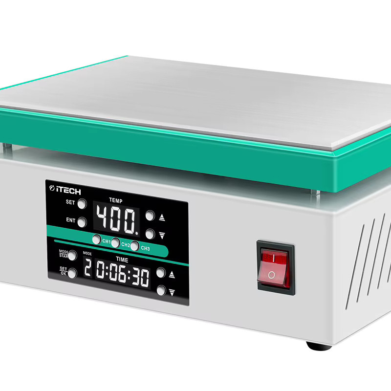 ITECH Digitale PCB-Vorheizstation in Weiß für SMT SMD BGA Rework und Reparatur mit Zeitsteuerung - Bild 2