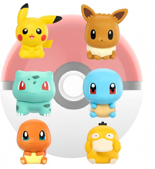 FUNISM Pokémon Blind Box Sammelfiguren Q-Version Pikachu Charmander Squirtle Eevee mit Pokéball in Multicolor - Bild 1