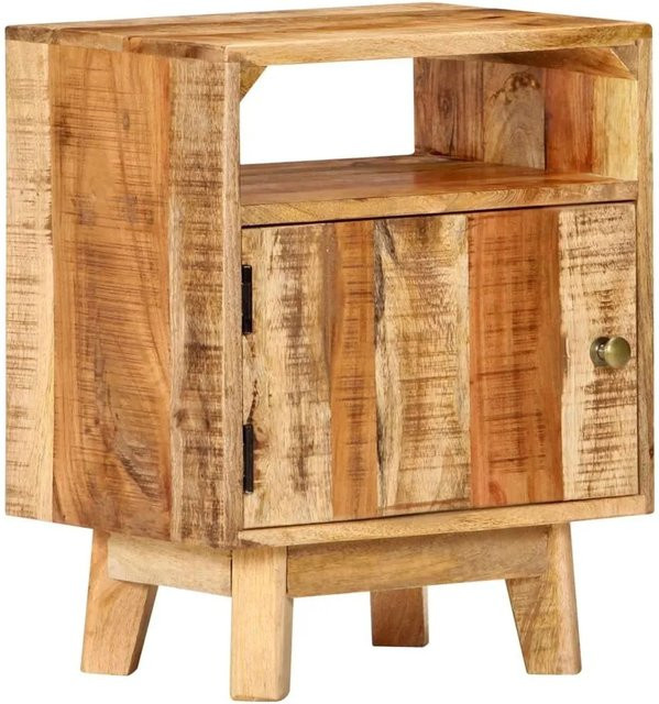 vidaXL Nachttisch aus Mangoholz in Braun, rustikales Design, B/T/H: 40 x 30 x 50 cm - Bild 1