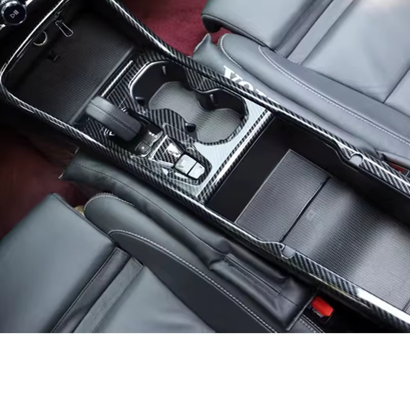 LINGLUYANG Mittelkonsolen-Dekorationszubehör für Volvo XC40 C40, Schwarzer Autoaufkleber für Linkslenker - Bild 3