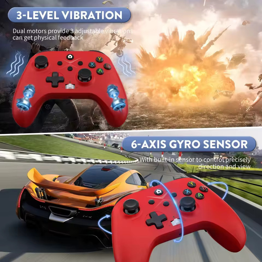 Bonadget 2,4G Wireless-Gamepad für Xbox One und Xbox Series S/X mit Dual-Vibration und Six-Axis-Funktion - Bild 3