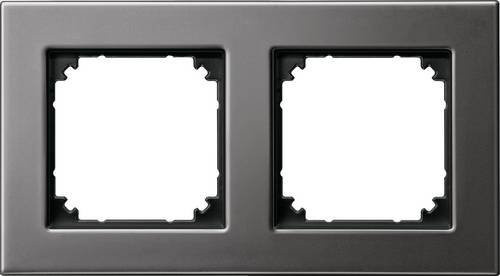Merten Metallrahmen in Grau mit 2-fach Ausführung - Bild 1