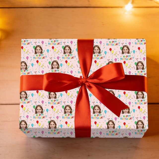 Personalisiertes Geschenkpapier Happy Birthday von joy-enlife in Mehrfarbig für Geburtstagsfeiern, 2er oder 7er Set - Bild 1