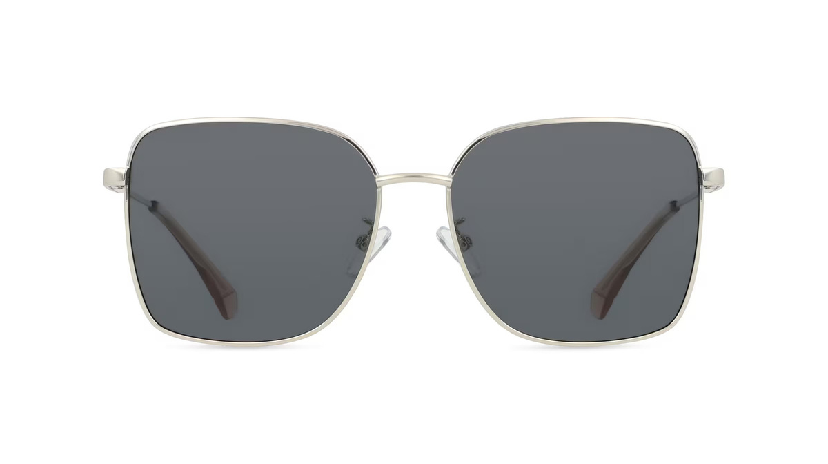 Polaroid PLD 4158/G/S/X Sonnenbrille, Vollrand, Quadratisch, Metall, Damen, silber - Bild 1