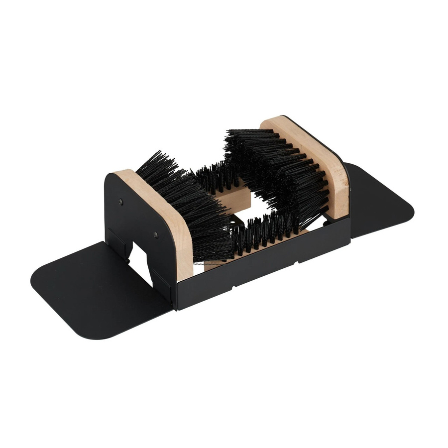 Rutschfestes Schuhabstreifer von Relaxdays aus Holz in Schwarz und Natur, B/T/H: 23 x 11 x 15,5 cm - Bild 2
