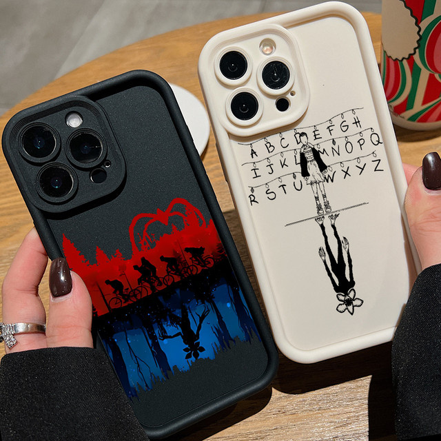 S-Stranger T-Things Handyhülle für Apple iPhone 17 Air 16 16e 15 14 Plus 13 12 11 Pro Max X Xs XR 8 aus weichem TPU in Multicolour - Bild 1