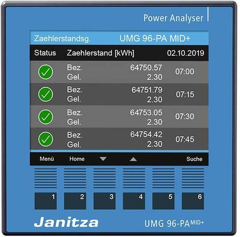Janitza UMG96-PA-MID+ Energieanalysator in Blau - Bild 1