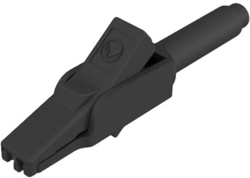 Hirschmann Test & Measurement MA 260 SH Sicherheits-Abgreifklemme mit 4mm Steckanschluss, CAT II 300V, Schwarz - Bild 1