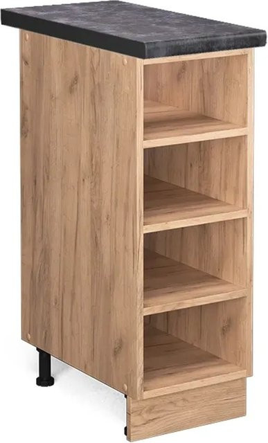 Vicco Küchenregal Fame-Line Offener Küchenschrank Goldkraft Eiche Anthrazit B/T/H: 30 x 15,72 x 82 cm - Bild 1