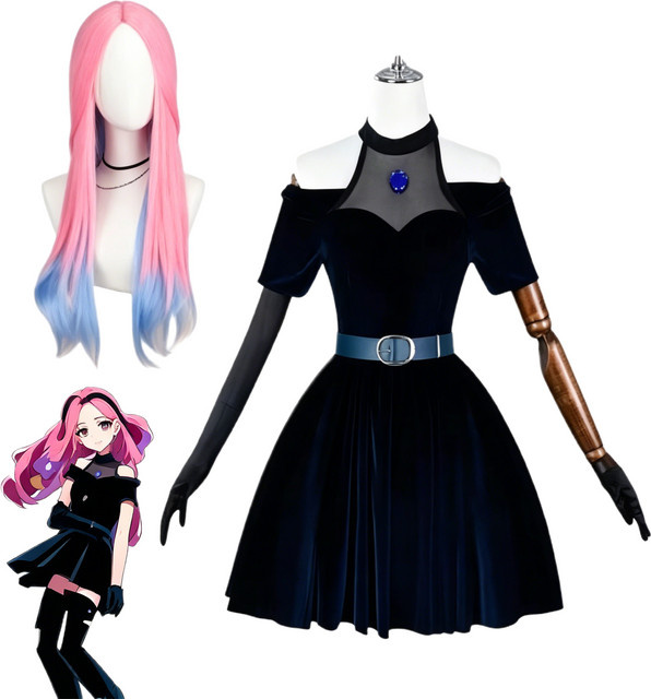 wow chan Alien Stage Mizi Cosplay Kostüm Perücke, bunt/mehrfarbig - Bild 1