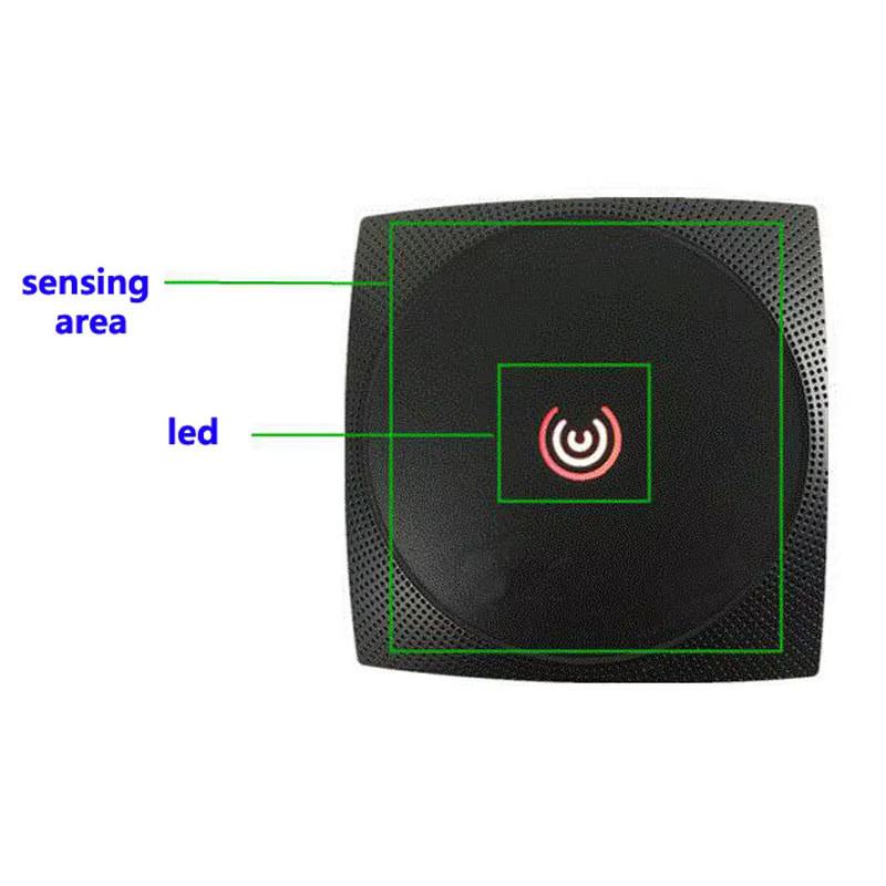 FENGLIANSECURITY RFID IC-Kartenleser 13,56 MHz Zugangsleser für Türsteuerung, IP65 Wasserdicht, Weigand26/34, Schwarz, Modell KR601M - Bild 2