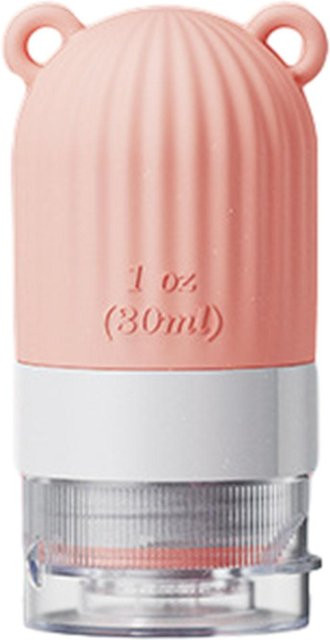 Tragbare Silikon-Reiseflasche mit Klappverschluss für Kosmetik und Lotion, 30 ml, Orange - Bild 1