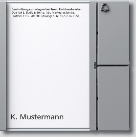 Siedle Vario Bus-Tasten-Modul BTM 650-01 SM in Silber und Grau - Bild 1