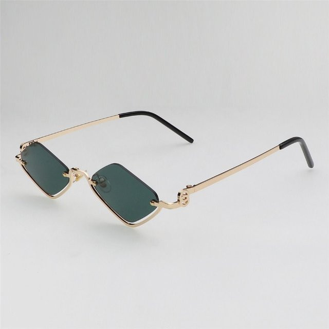 Card Chan Sonnenbrille, Cat-Eye, Halbrand, Metall, Gold, Damen - Bild 1
