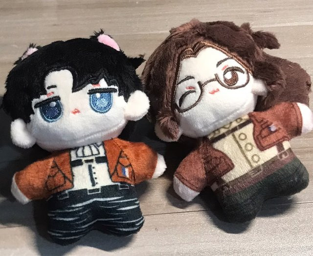 Dr.X Anime Wink Hange Zoe Eren Jaeger Levi Ackerman, Plüschfigur, Schlüsselanhänger, 10cm - Bild 1