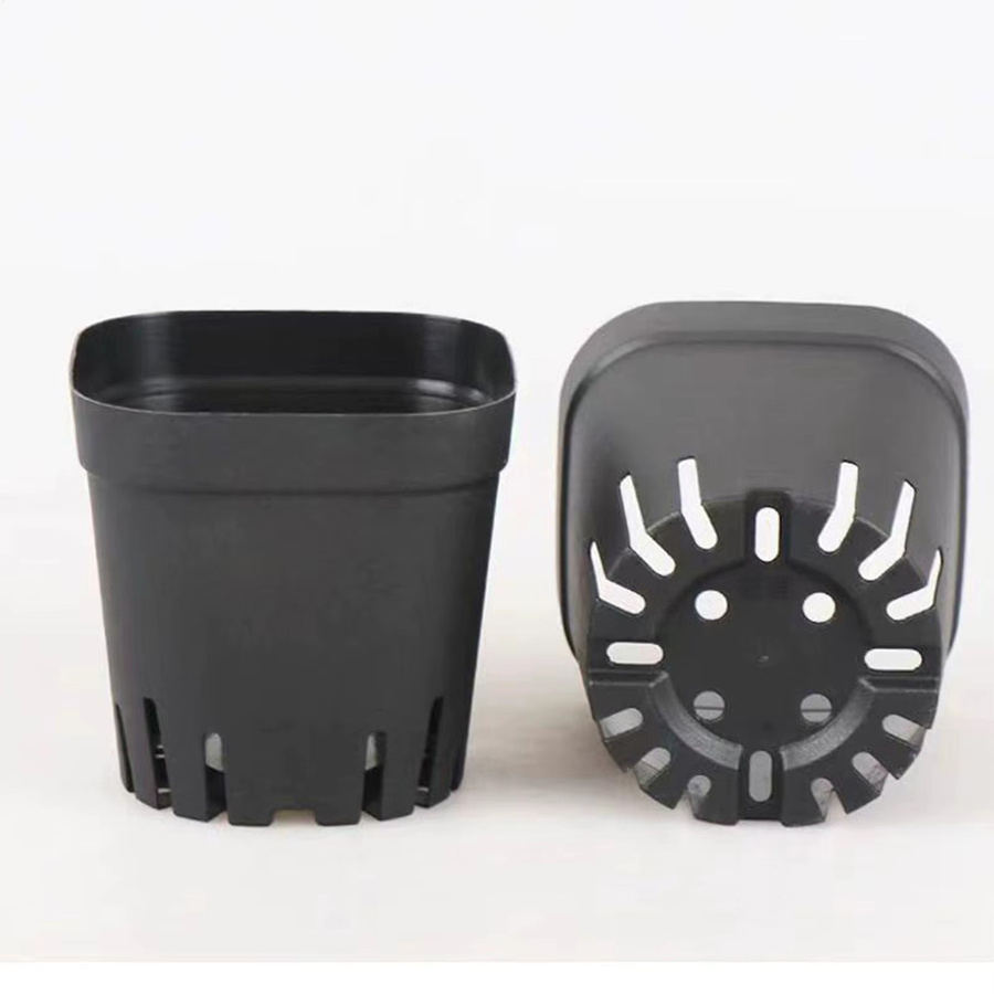 100 Stück weiche Sämlingstöpfe aus Kunststoff in Schwarz für die Aussaat im Garten und Gemüsebeet - Bild 4