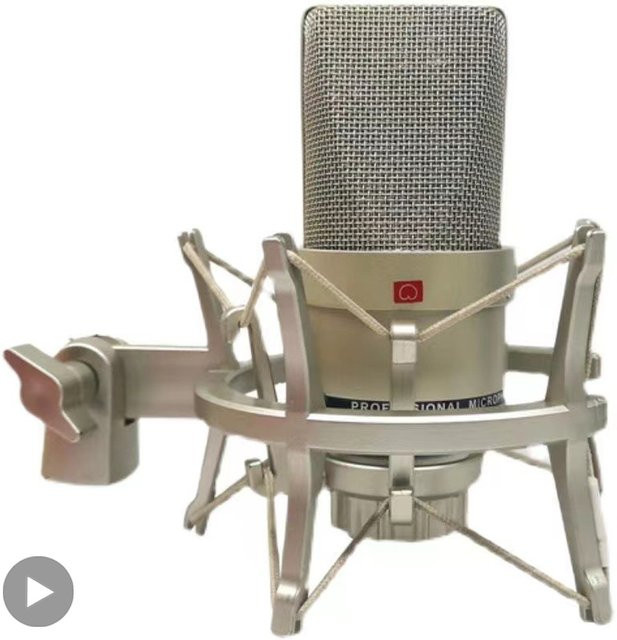 AyeBeau Professionelles Studio Kondensatormikrofon in Silber für PC, Laptop und Streaming - Bild 1