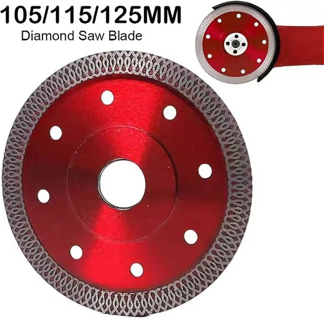 EQZ Diamantsägeblatt in Rot für Granit und Marmor, Durchmesser: 105 mm, 115 mm oder 125 mm - Bild 1