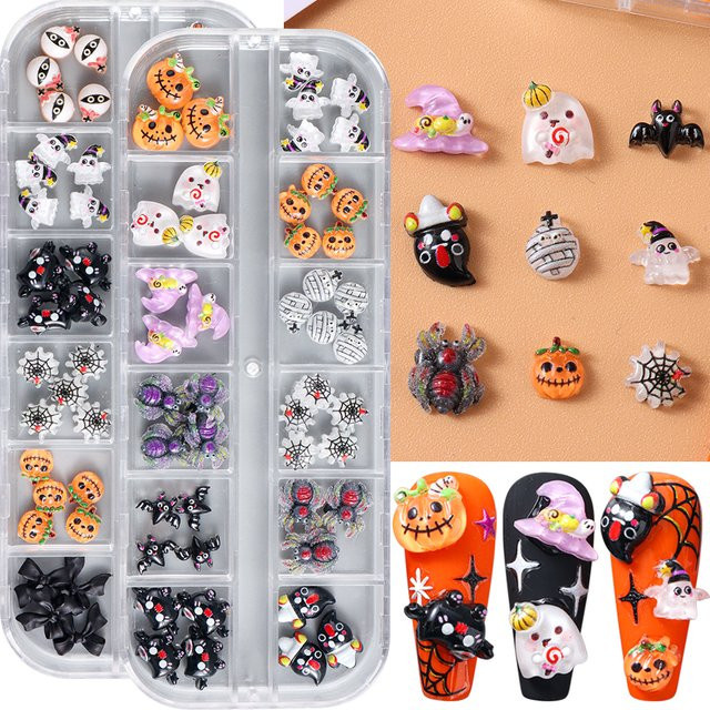 Full Beauty Nagelkunst-Dekorationen Halloween Design, Glänzend - Bild 1