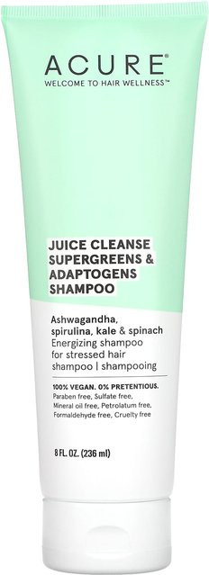 ACURE Juice Cleanse Super Green & Adaptogen Shampoo, 236,5 ml, strapaziertes Haar - Bild 1