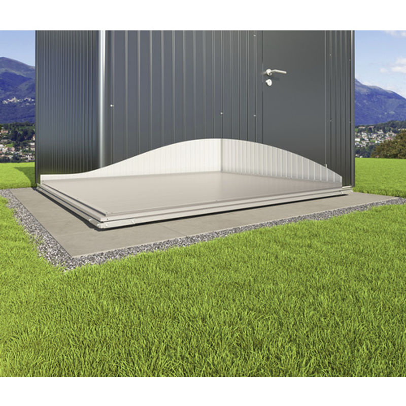 Biohort SmartBase Plus Fundament für Gerätehaus Neo 1A aus Stahl und Aluminium in Silberfarben, B/T: 166 x 166 cm - Bild 3