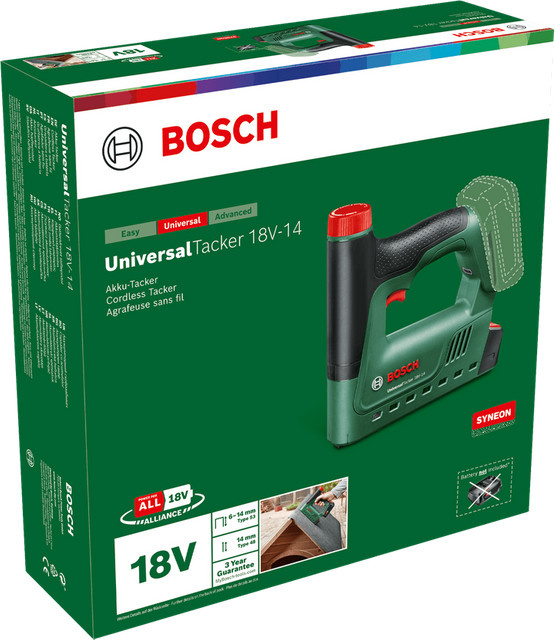 Bosch UniversalTacker 18V-14 Akku-Tacker in Grün/Schwarz (Solo) - Bild 3