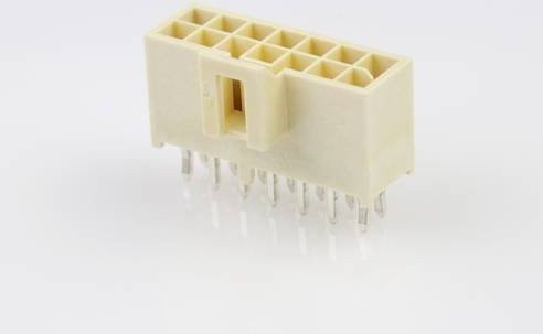 Molex Einbau-Buchsenleiste Standard Beige Gold mit 14 Polen und 2.50mm Rastermaß - Bild 1