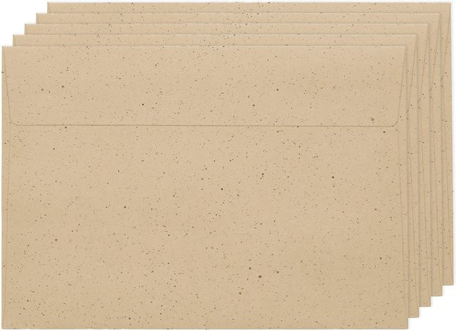 Rico Design Paper Poetry Renew Umschläge C5 in Cappuccino aus Recyclingmaterial - Bild 1