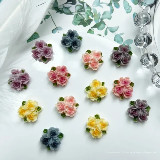 NAILFYOU Nail Art Charms, Rose Harz, Glänzend - Bild 1