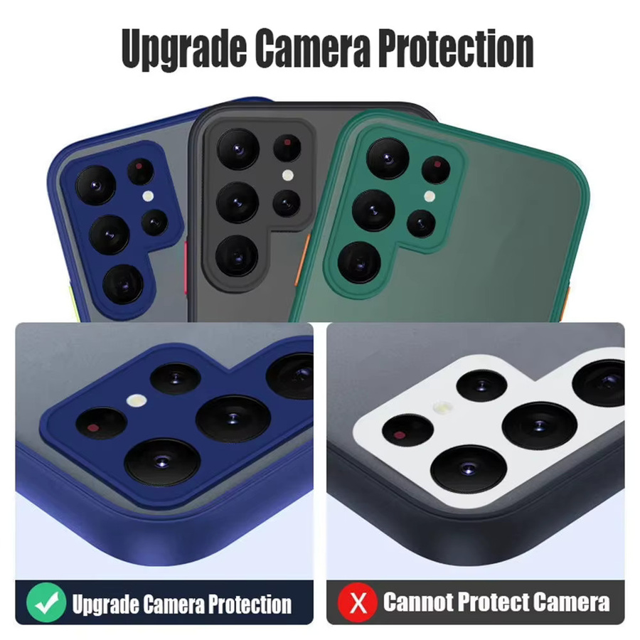 Stoßfeste matte Handyhülle Funda für Samsung Galaxy S24 S25 Ultra S23 S22 S21 S20 FE Note 20 Plus Ultra in Grün - Bild 4