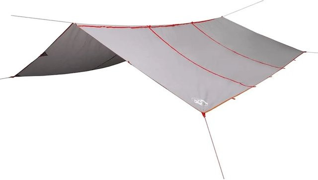 vidaXL Tarp aus Polyester in Grau und Orange, wasserdicht, B/T: 420 x 440 cm - Bild 1