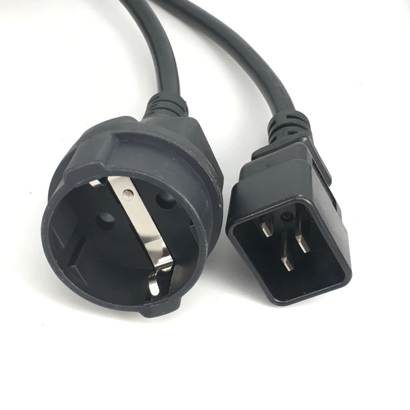 Bolantedz Netzkabel IEC 320 C20 auf EU Schuko CEE7/7 Steckdose, 16A 250V, Schwarz - Bild 4