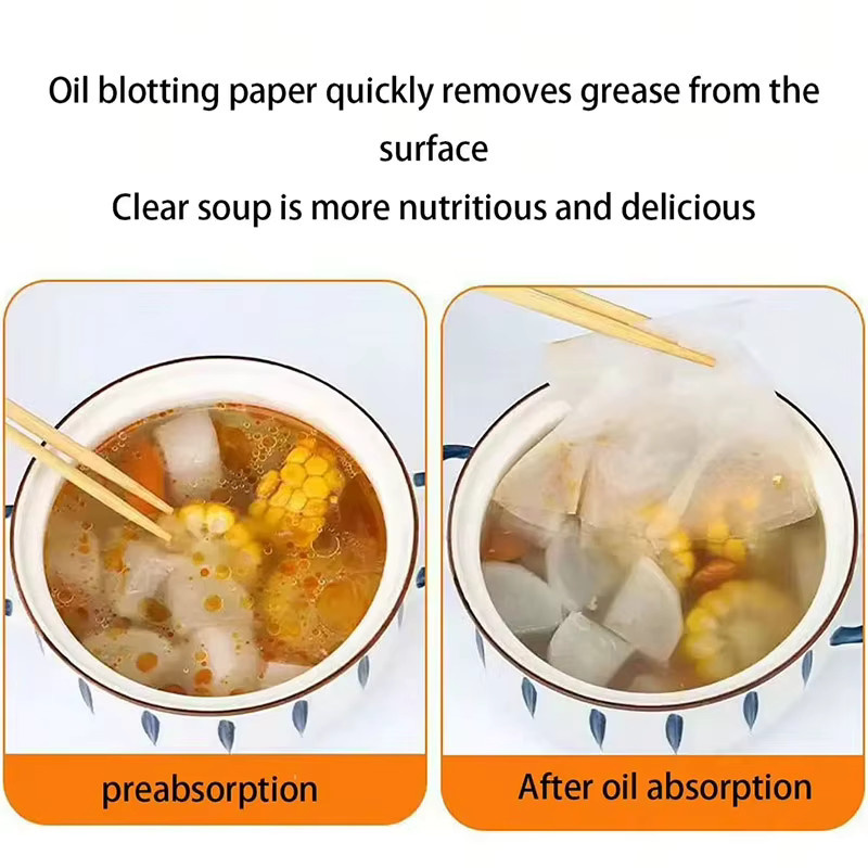 100 Stück Einweg Öl-Absorbierpapier für Lebensmittel zum Filtern und Backen in der Küche - Bild 4