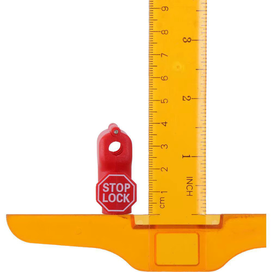 Red Peg Hook Stop Lock Anti-Diebstahl-Haken aus Kunststoff für Pegboards in Rot - Bild 4