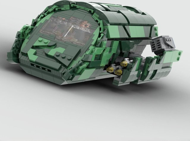 SixBricks MOC Stargateed Transport Pfütze Jumper Raumschiff, Bausteine Set - Bild 1