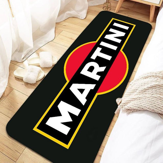 Karpetti Martini Racing Teppich Schwarz, Maschinenwaschbare Bodenmatte für Wohnzimmer, Schlafzimmer und Flur, B/T: 50 x 150 cm - Bild 1