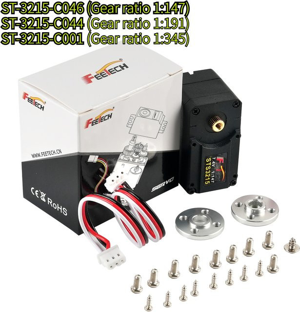 Feetech STS3215 Magnetischer Encoder-Servo, 360 Grad, Serieller Bus Smart TTL Servo - Bild 1