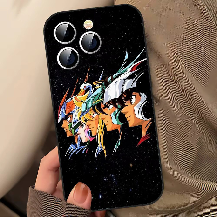 S-Saint S-Seiya Knights Of The Zodiac Handyhülle Schwarz für iPhone 17, 16, 15, 14, 13, 11 Pro Max, Plus, X, XR, XS Max und 13 Mini - Bild 4